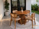 Set Meja Makan Cafe Minimalis, Meja Makan Bundar,